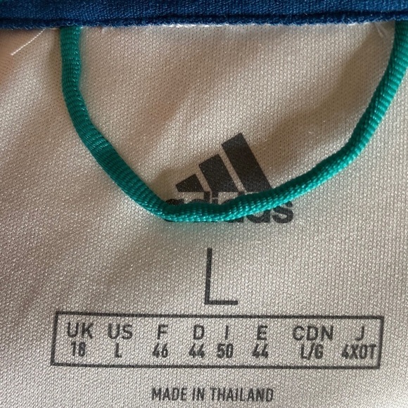 Adidas Terrex Short Sleeve Gun Metal Gray/Blue Ocean Waves Size L - Picture 5 of 7